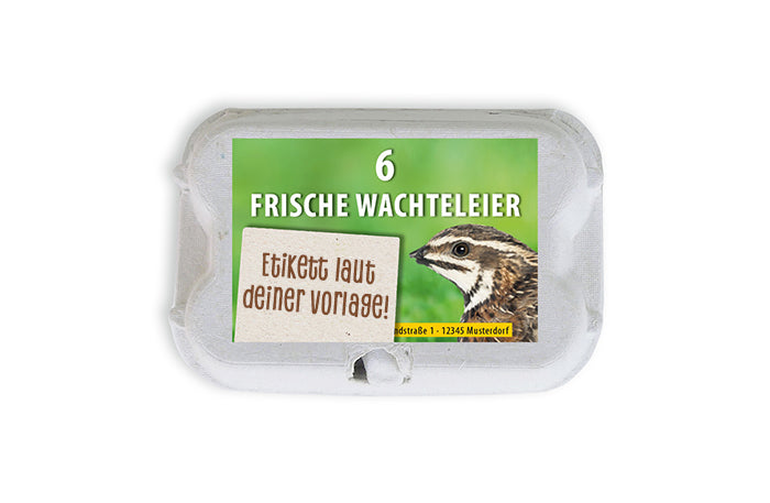 6 étiquettes pour boîtes d'œufs de caille selon votre modèle d'impression