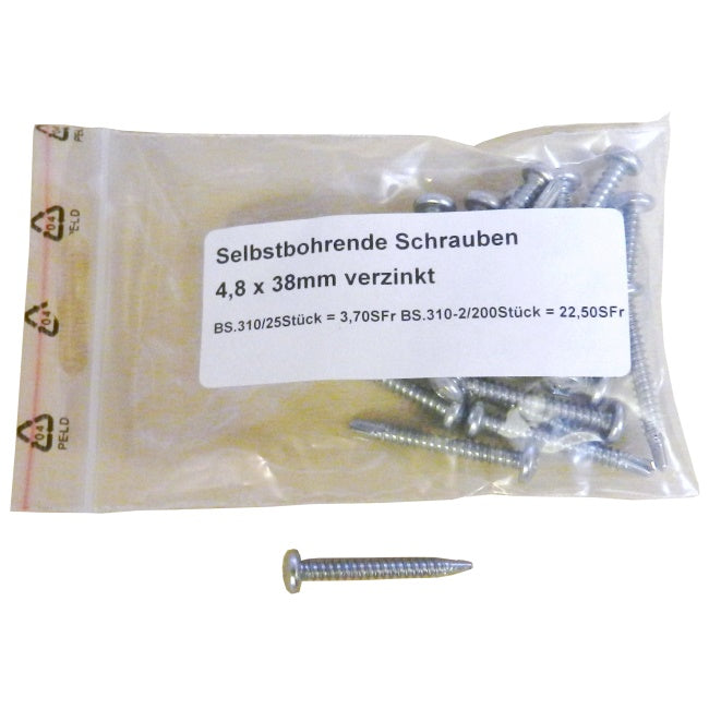 Viti autoforanti 4,8x45 mm zincate 100 pezzi