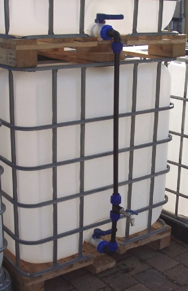Kit de raccordement pour 2 réservoirs IBC superposés