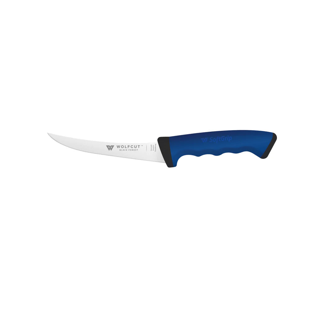 Softgrip Blue Ausbeinmesser 15cm gebogene flex Klinge