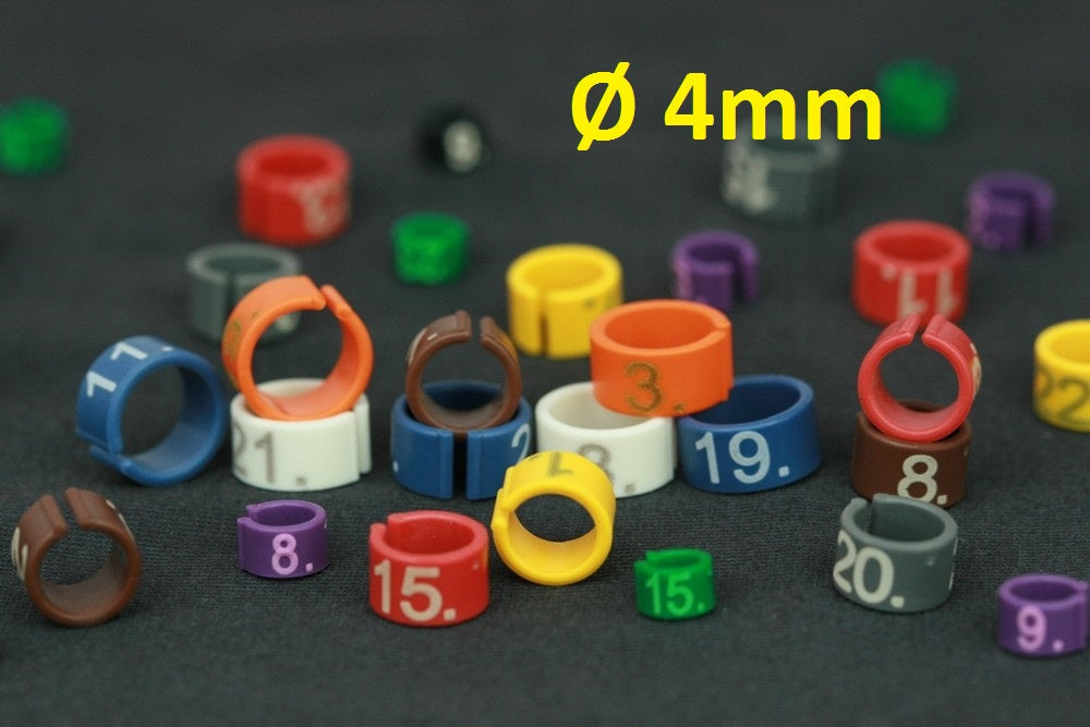 Anneaux Easyflex Ø4mm numérotés