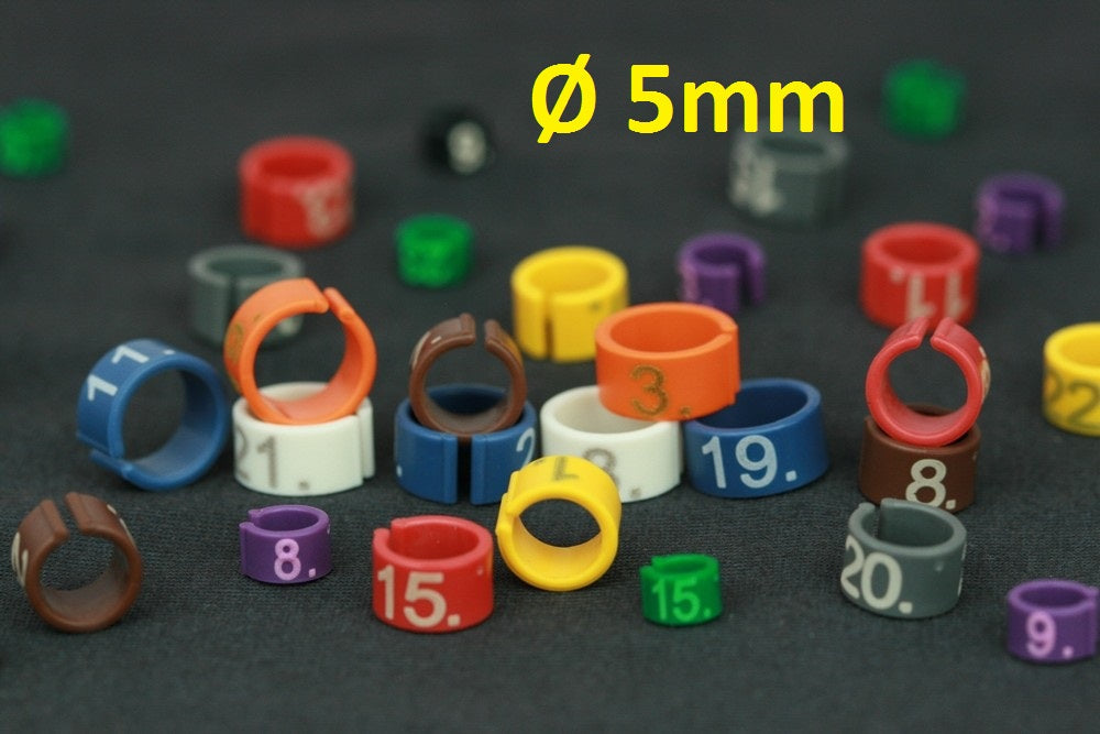 Anneaux Easyflex Ø5mm numérotés