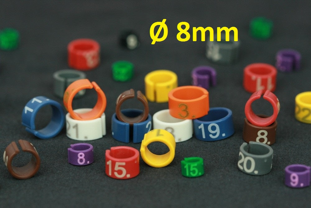 Anneaux Easyflex Ø8mm numérotés