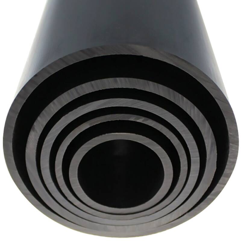 PVC-U Rohr Grau 20 x 1,5mm - PN 16 - 1m Rohr ohne Muffe