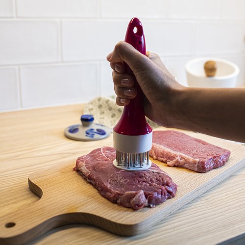 Attendrisseur de viande avec pics en acier inoxydable