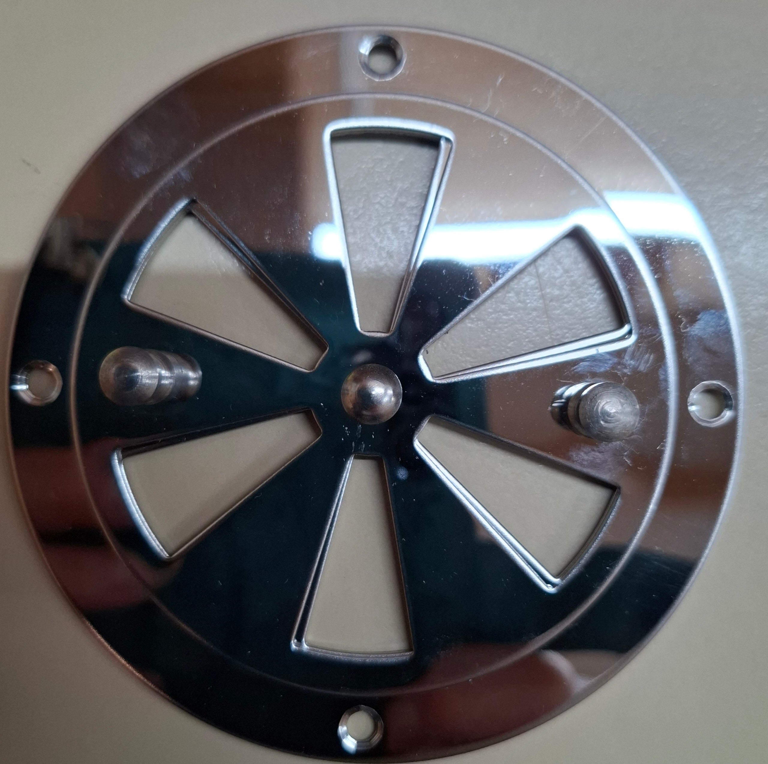 Rosone in acciaio inox da 85 mm
