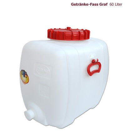 60l Graf Getränkefass weiss oval